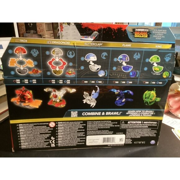 Bakugan Battle Pack: Trox Dragonoid Butterclaw Flame & King Figures - Picture 2 of 3
